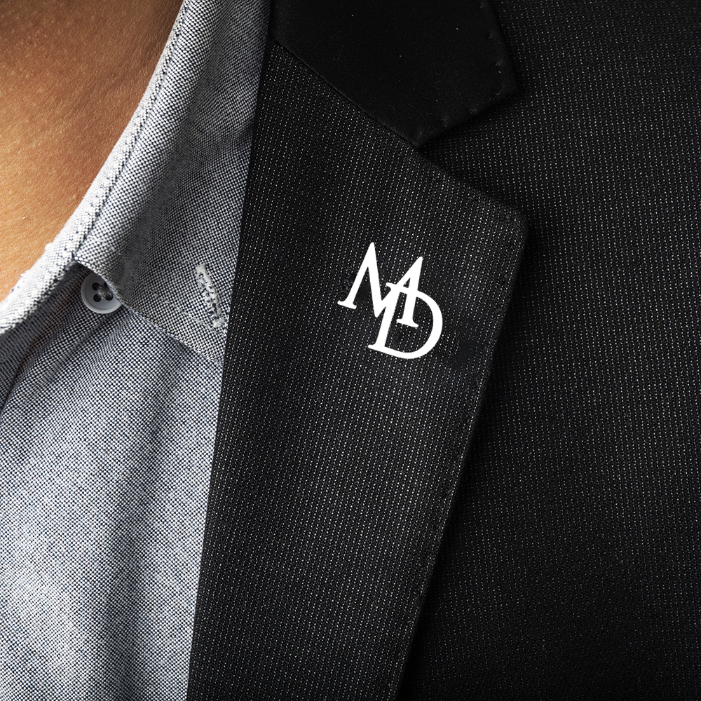 Men'S Shoes Brogues - Tangula Custom Initials Brooch For Groom