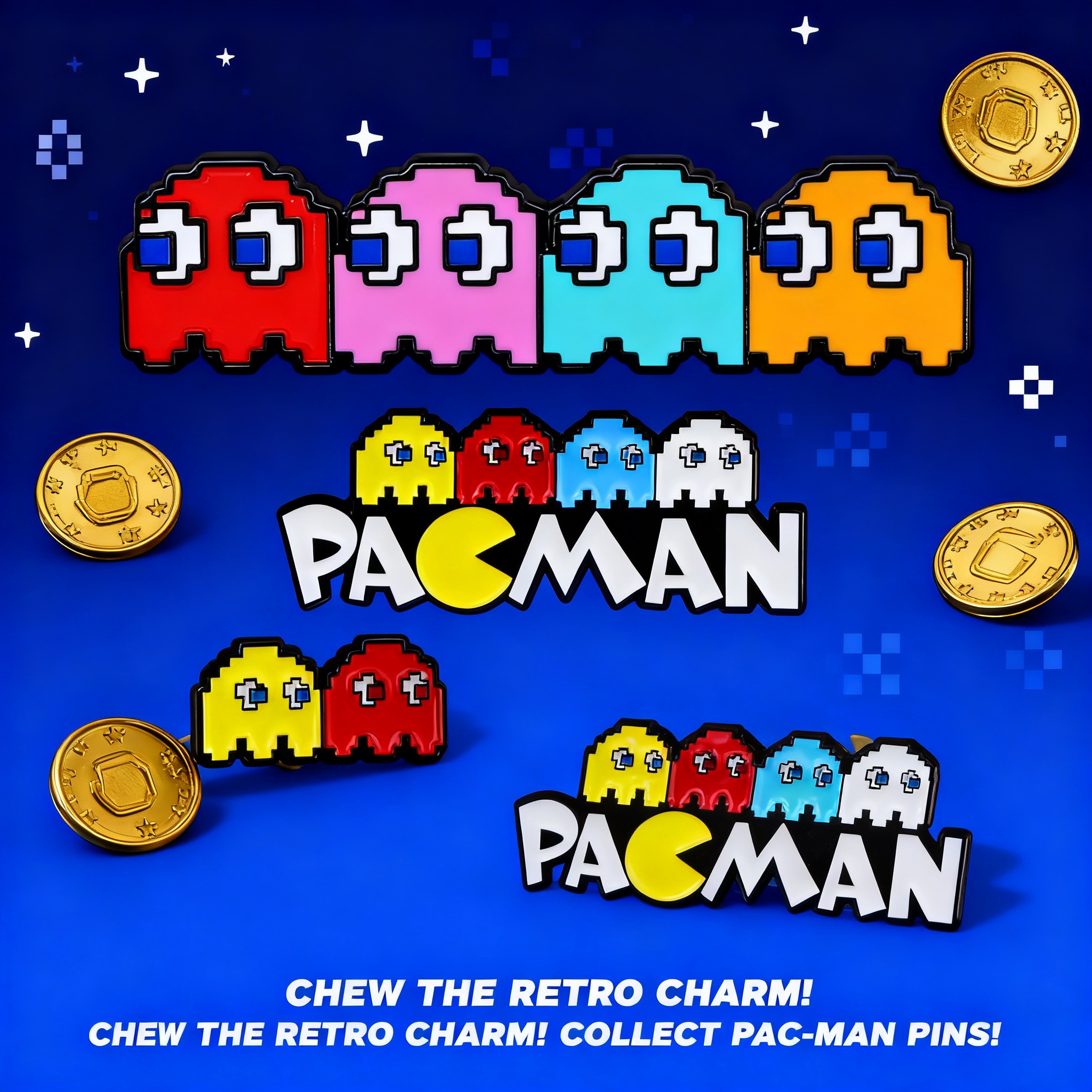 Men'S Shoes Brogues - Pac-Man Game Brooch Pin Badge Cross