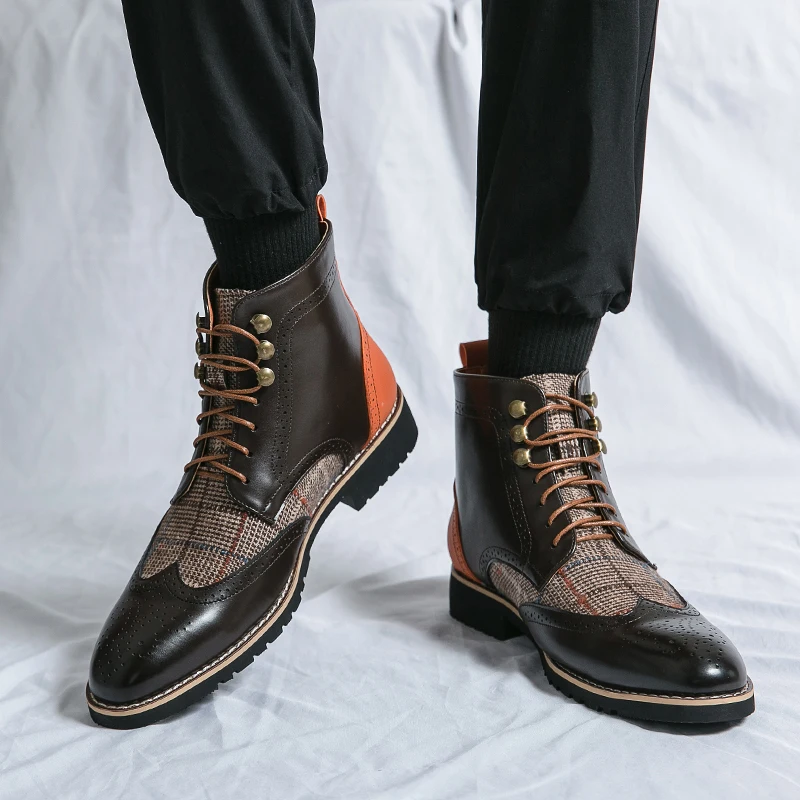 Retro Black High Top Men's Bro - Men'S Shoes Brogues recensie en prijs