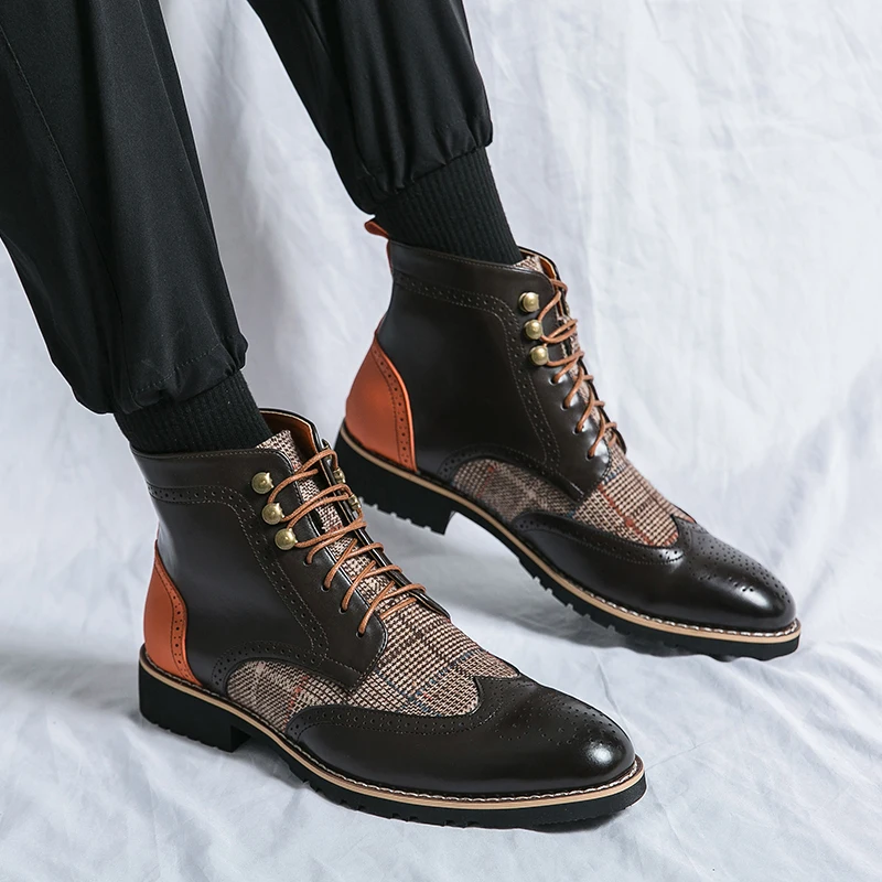 Retro Black High Top Men's Bro - Men'S Shoes Brogues recensie en prijs