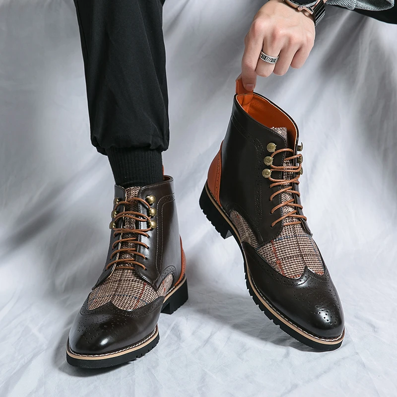 Retro Black High Top Men's Bro - Men'S Shoes Brogues recensie en prijs