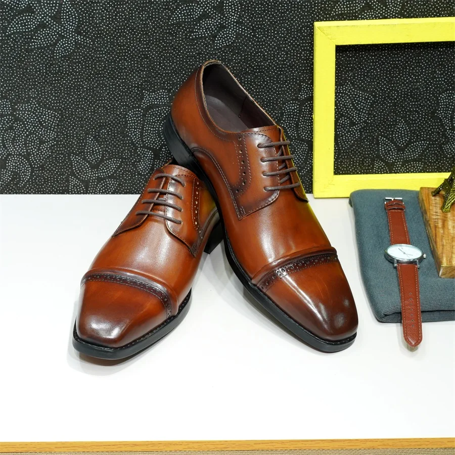 Sturdy Cap-Toe Oxfords Genuine - Men'S Shoes Smart recensie en prijs