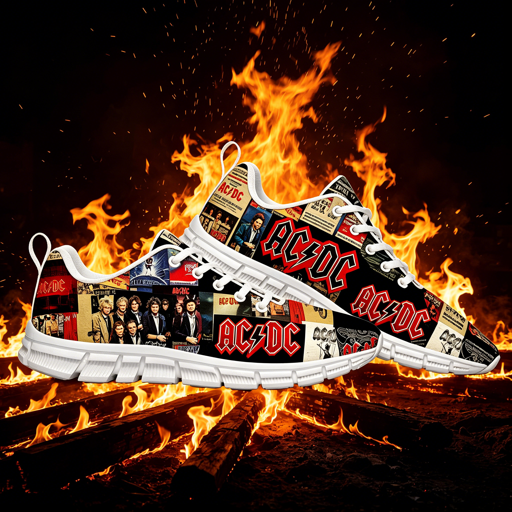 AC Rock Band DC Custom Printed - Men'S Shoes Dc recensie en prijs