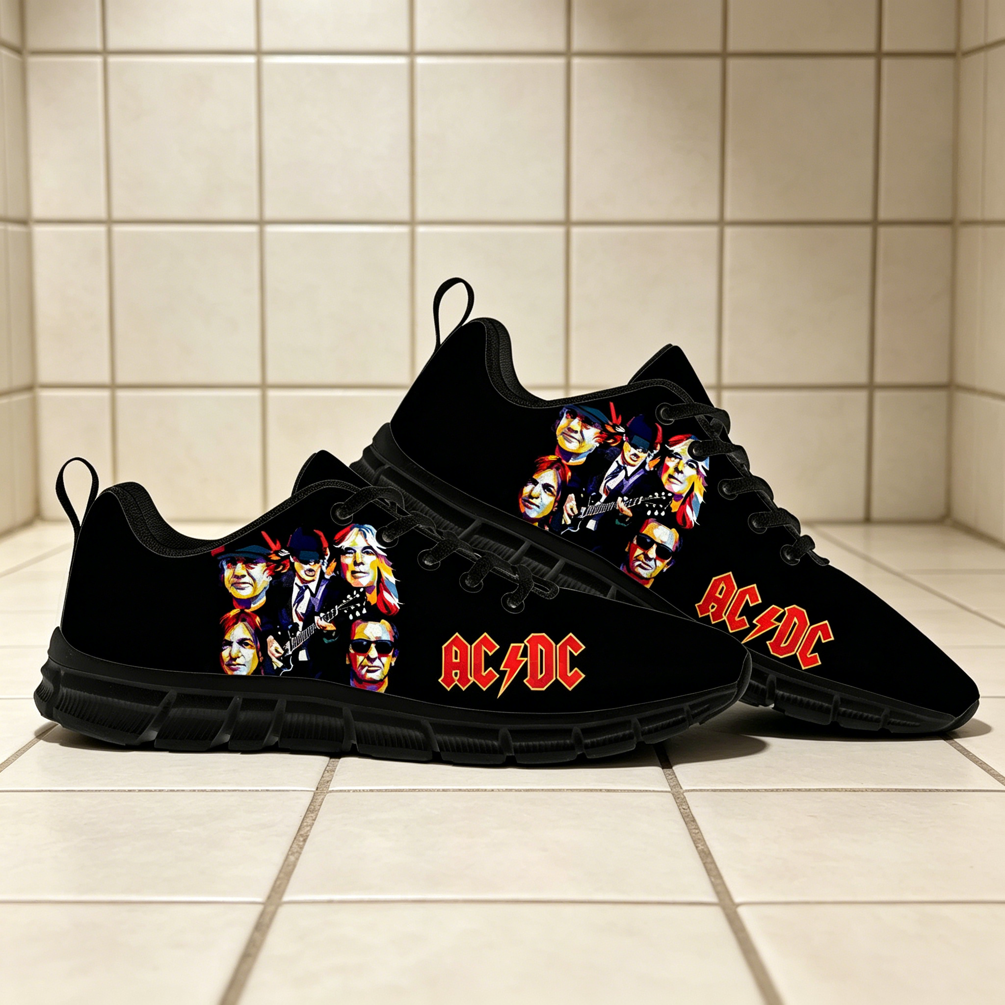 AC/DC Rock Band Retro Print Cu - Men'S Shoes Dc recensie en prijs