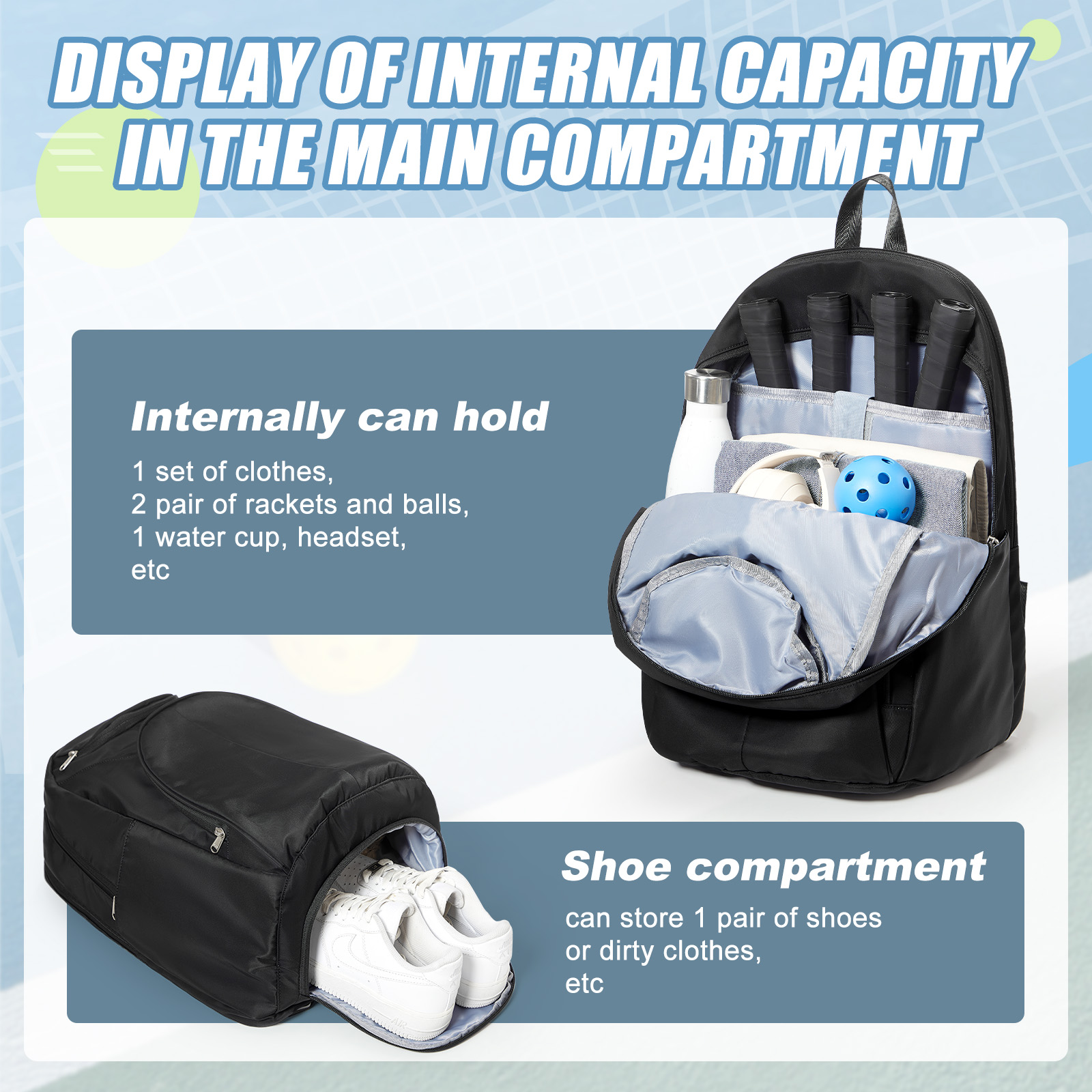 Tennis Bag Tennis Backpack 2 R - Men'S Shoes To Women'S recensie en prijs