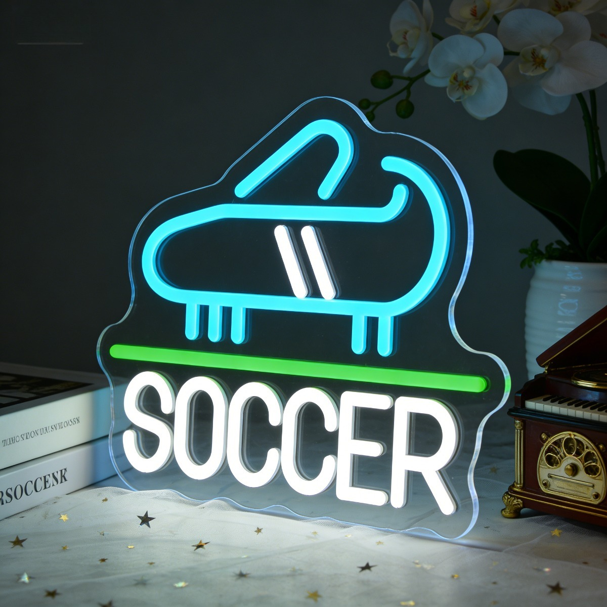 Soccer Shoe Neon Sign LED Nigh - Men'S Shoes Dc recensie en prijs