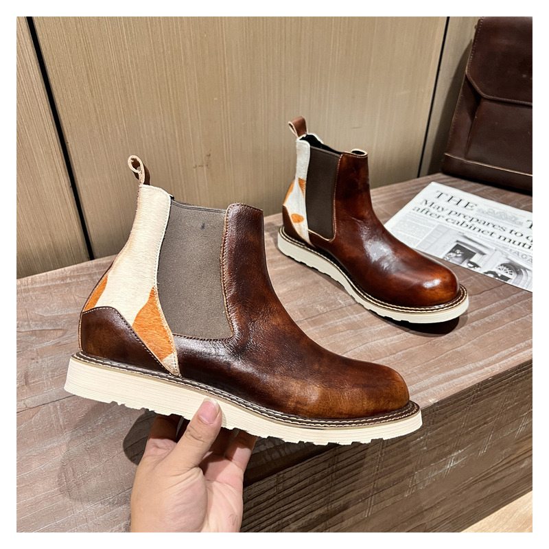 Genuine Leather Motorcycle Boo - Men'S Shoes Brogues recensie en prijs