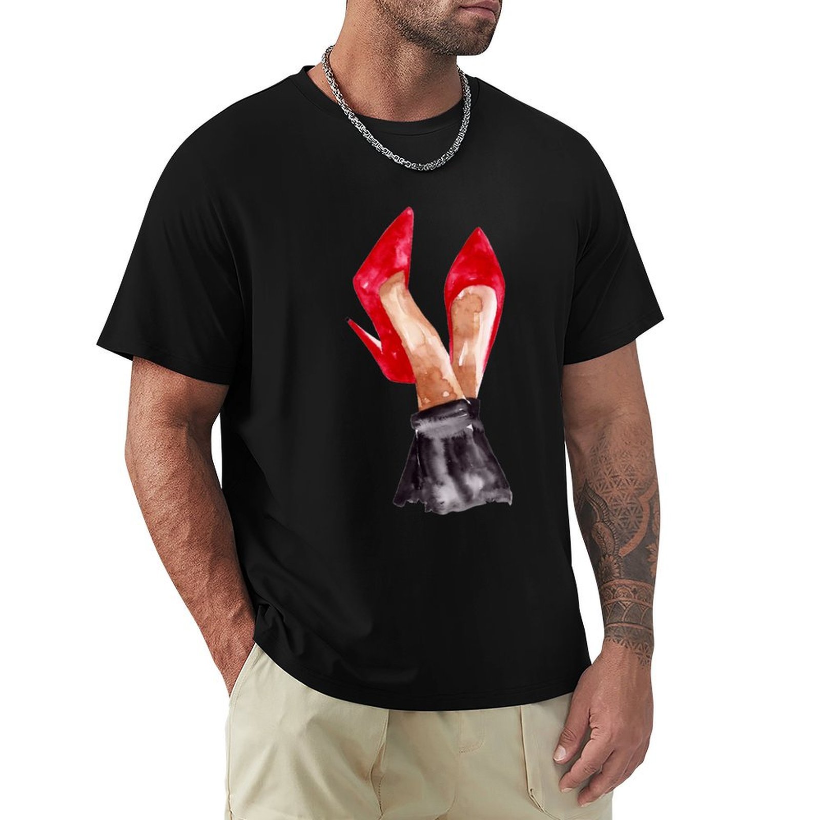 Red Stiletto Shoes Watercolor  - Men Shoes Illustration recensie en prijs