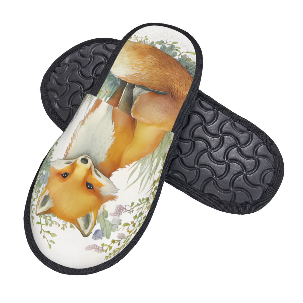 Plush Indoor Slippers Watercol - Men Shoes Illustration recensie en prijs
