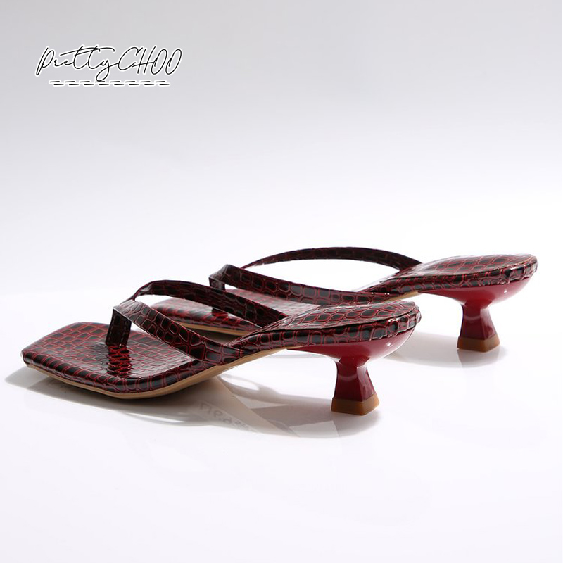 Crocodile Print Kitten Heel Fl - Men Shoes Size recensie en prijs
